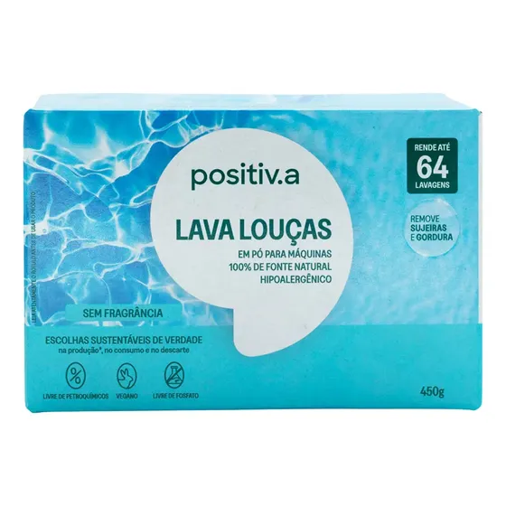 Detergente Em Pó P/ Máquina De Lavar Louças Vegano 450g