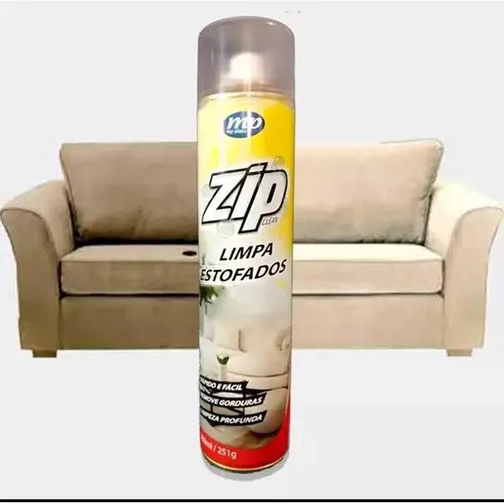 Limpa-Estofado Aerossol My Place Zip Clean Frasco 300ml Limpeza a Seco