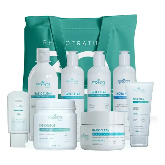 Limpeza De Pele Profunda Kit - 8 Itens + Bolsa