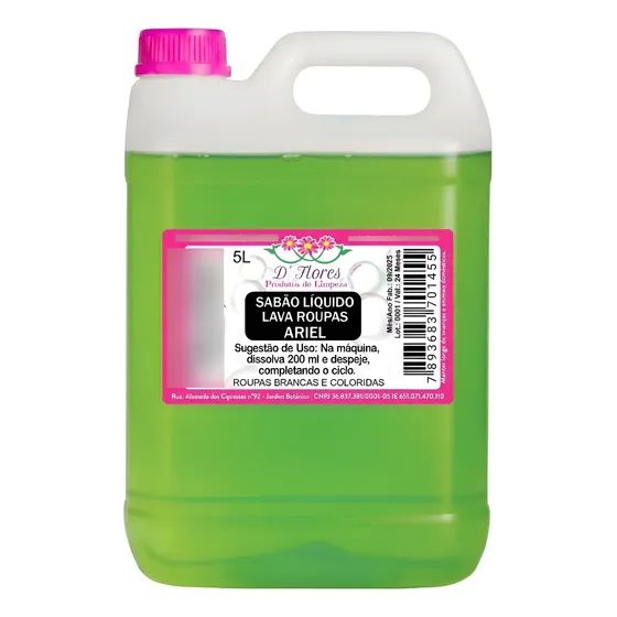 Sabão Líquido Lava Roupas Tipo Ariel