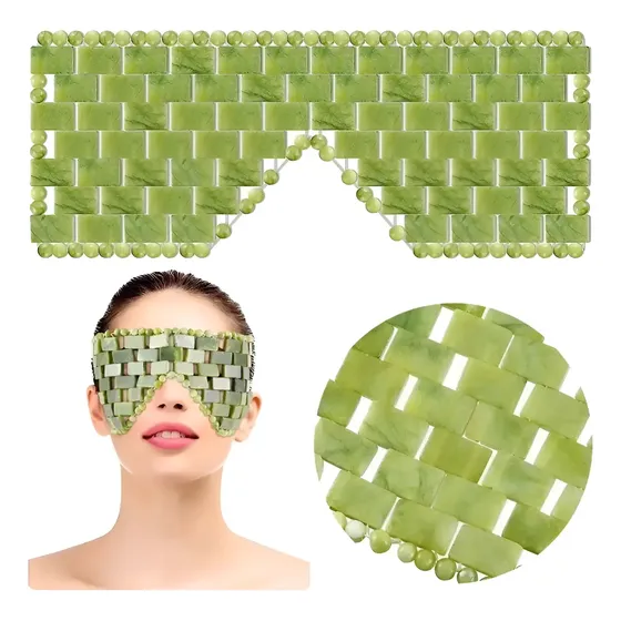 Máscara De Jade Pra Olhos Pedra Natural Skincare Antiolheira