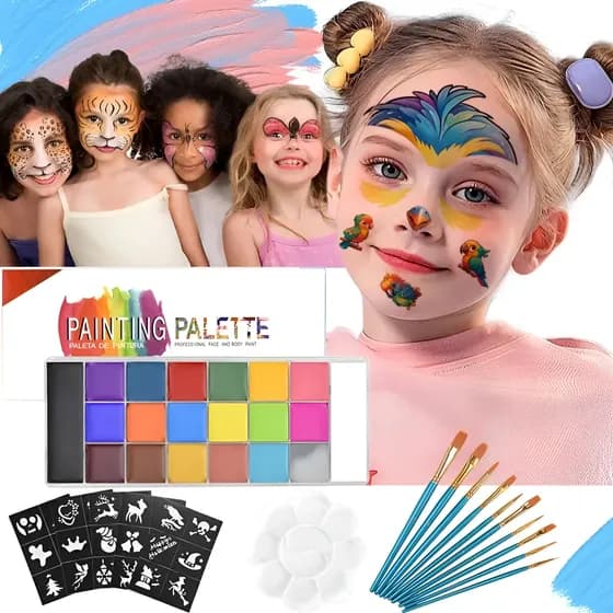 = Shjj Kit De Maquillaje Pintura Pintacaritas Body Paint .