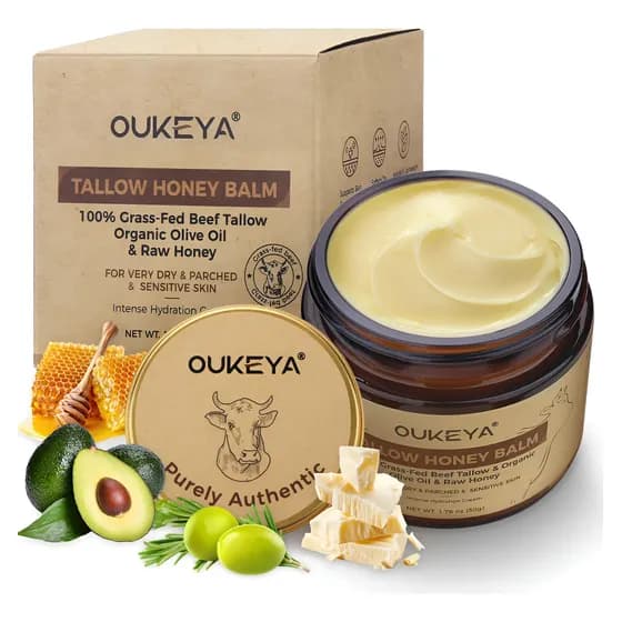 Oukeya Bálsamo Hidratante Com Sebo Bovino E Mel 50g