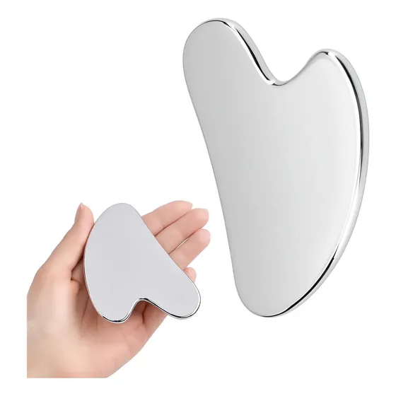 Gua Sha Inox Anti Idade Skincare Drenagem Facial Muscular Lf