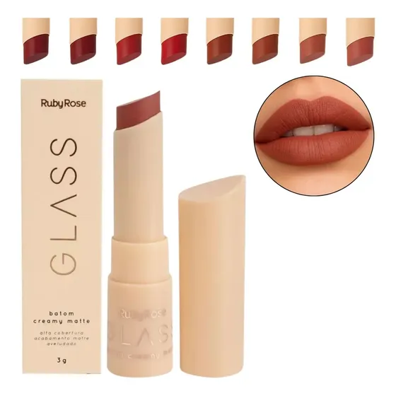 Batom Creamy Matte Glass Hbf567 Gl02 Ruby Rose