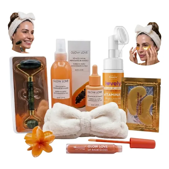 Kit Presente Spa Facial Em Casa Skincare Completo Vit C