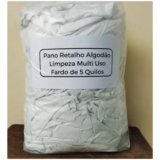 Pano Algodão Limpeza Mecânica Pano Mecanico 5kg Branco 150 Unidades