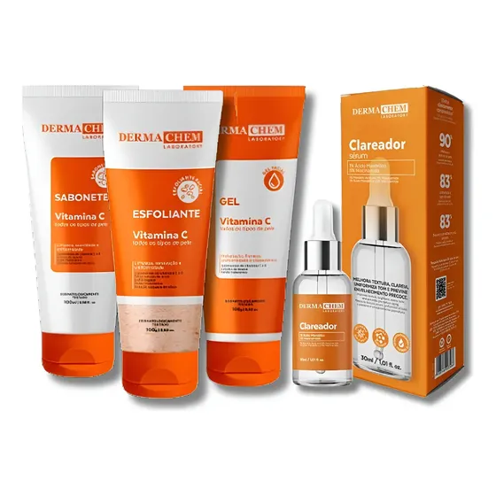 Skincare Anti-idade Vitamina C Clareador + Sérum Clareador