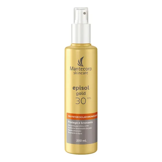 Episol Gold Protetor Solar e Bronzeador Fps 30 Mantecorp Skincare 200ml