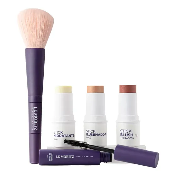 Kit Maquiagem Pele Madura Cinderela Rímel Bastão Le Moritz