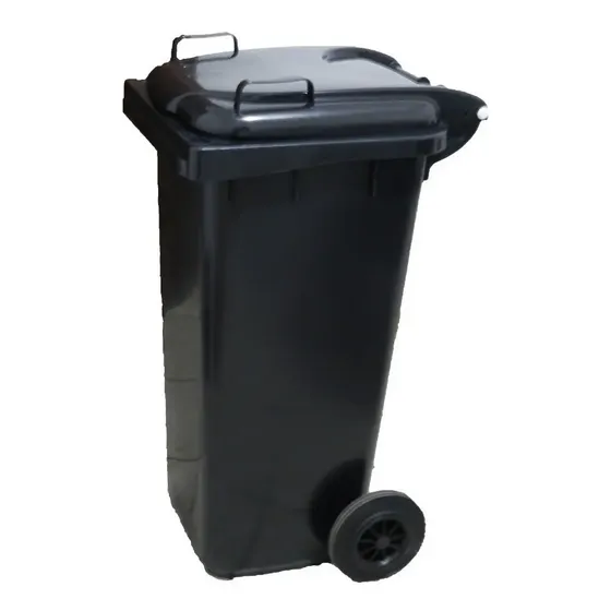 Lixeira Container Preta 120 Litros Cor Preto