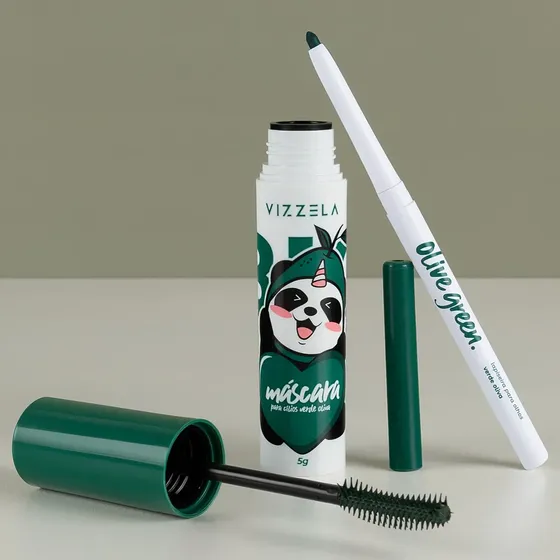 Kit Máscara Para Cílios + Lapiseira Olive Green Vizzela