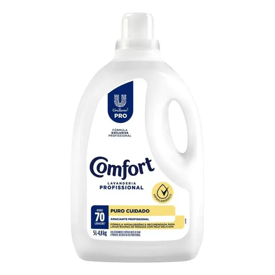 Amaciante Comfort Lavanderia Profissional Puro Cuidado 5 L