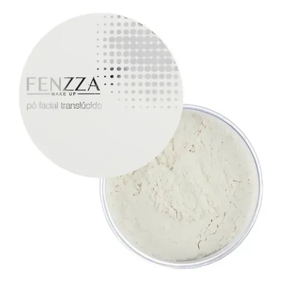 Pó Translúcido Facial Solto Fenzza Selar Maquiagem Branco