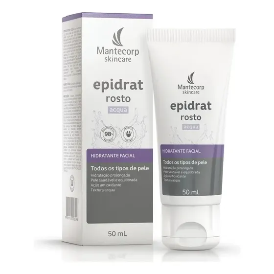 Hidratante Facial Epidrat Acqua 50ml Mantecorp Skincare Momento de aplicação Dia/Noite Tipo de pele Todo tipo de pele