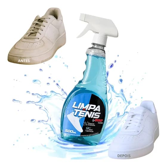 Spray Limpa Tênis Sapato 500ml Remove Manchas Sujeira Pesada