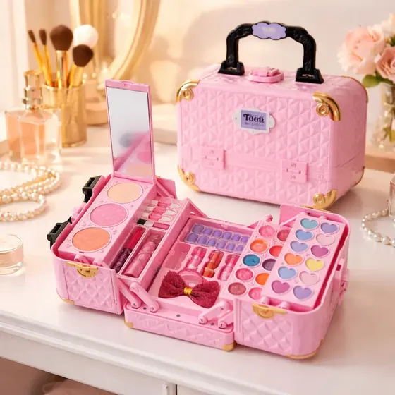 Kit Maleta Com Maquiagem Infantil Completa Profissional