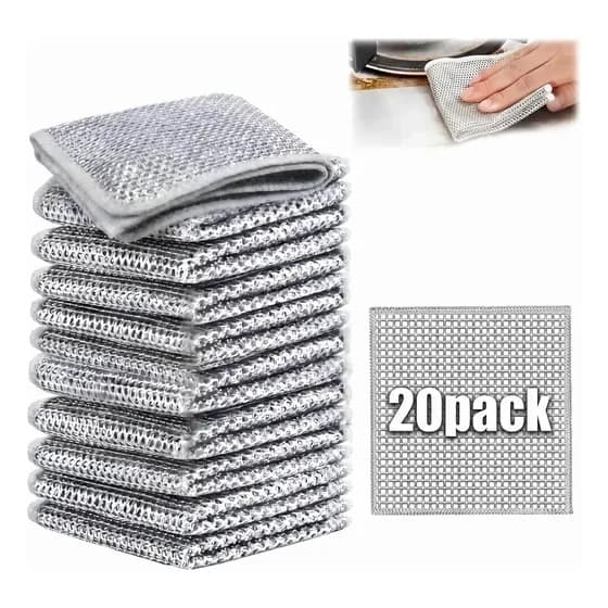 Esponja De Aço Inox Multiuso Para Louça 20 Un
