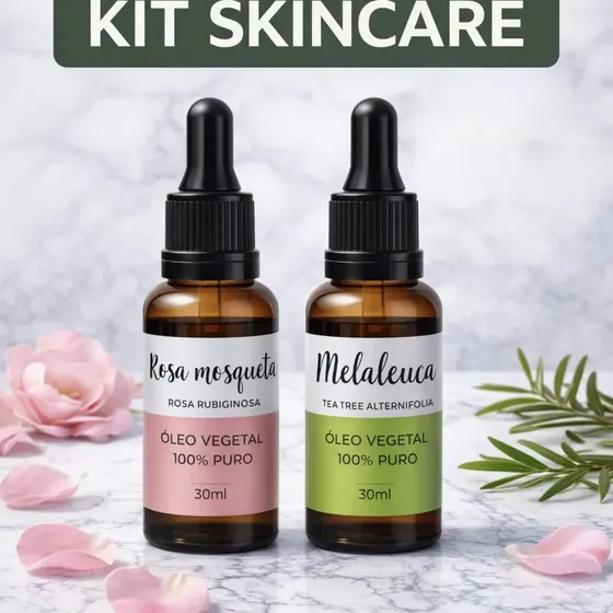Kit Skincare | Óleo Melaleuca + Óleo Rosa Mosqueta 30ml