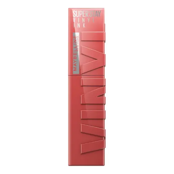 Batom Líquido, Longa Duração, Acabamento Vinil Espelhado e Efeito Gloss, Brilho Instantâneo, Conforto para os Lábios, Fórmula Vegana, Cor Peachy, SuperStay Vinyl Ink Maybelline NY 4,2ml