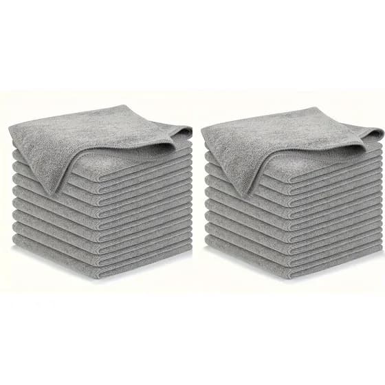 Kit 10 Panos De Microfibra Para Limpeza Doméstica Grey