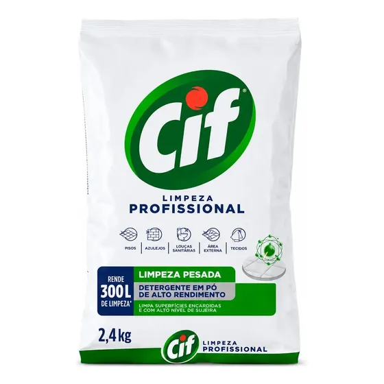 Detergente Em Pó Cif Limpeza Pesada Uso Geral 2,4kg