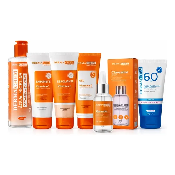 Skincare Anti-idade Vitamina C Clareador+sérum+protetorfps60
