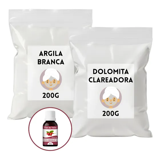Dolomita Clareadora + Argila Branca E Rosa Mosqueta 30ml
