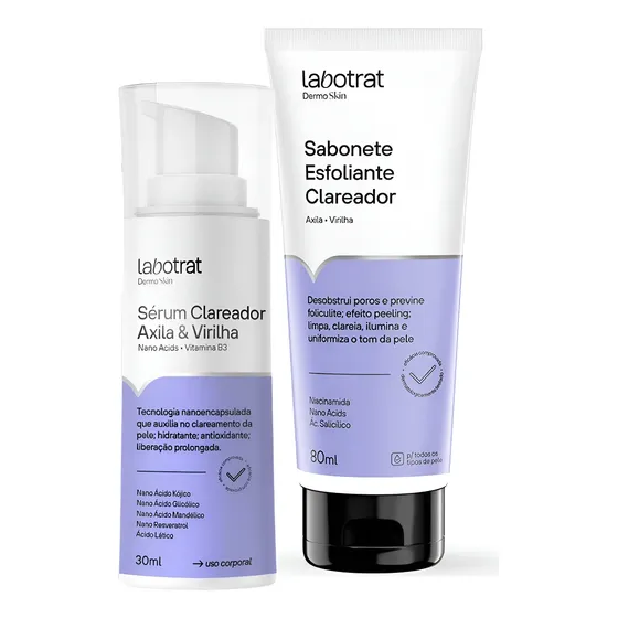 Kit Clareador Axila E Virilha Dermo Skin C/ 2 Itens Labotrat