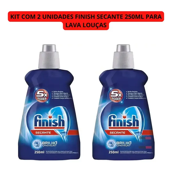 Kit Lava-louças Finish Secante Limpesa E Brilho Perfeito Nfe
