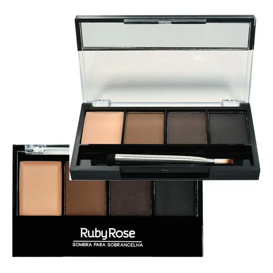 Paleta De Sobrancelha Com 3 Tons De Sombra Ruby Rose