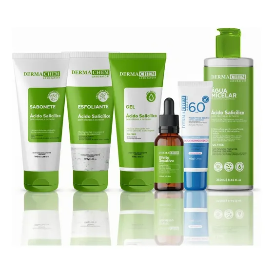 Kits Dermache Skincare Anti Oleosidade Protetor Solar Facial