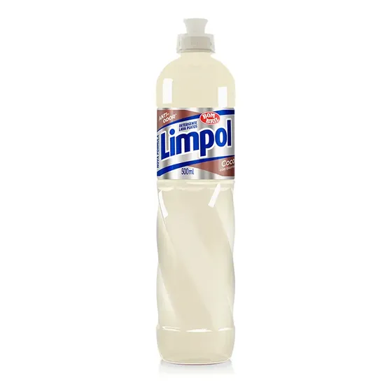 Detergente Líquido Limpol Coco 500 mL Squeeze Desengordurante