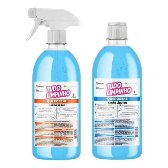 Combo Sabão + Spray De Querosene 1l Tudo Limpinho
