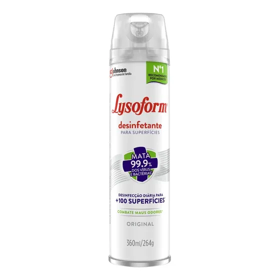 Desinfetante Aerossol Original Lysoform 360ml