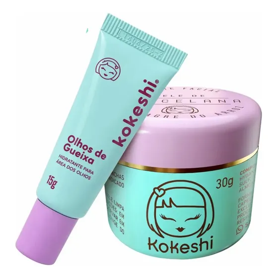 Kit Creme Facial Kokeshi Pele De Porcelana + Olhos De Gueixa