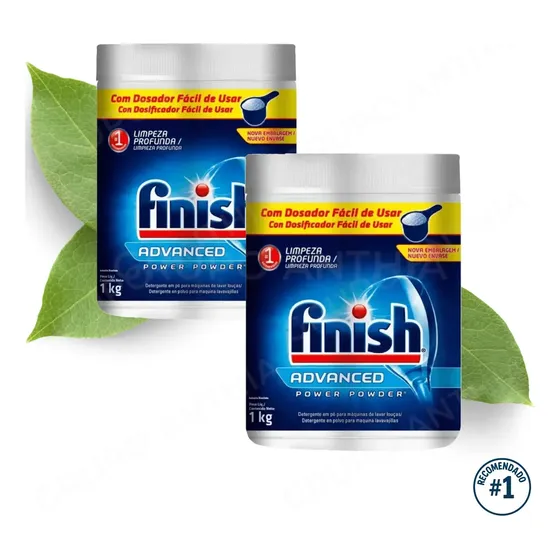 Kit Finish Detergente Em Pó Para Lava Louças 450g/1kg