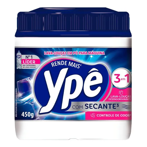 Detergente Lava Louças em Pó para Máquina Ypê 450g