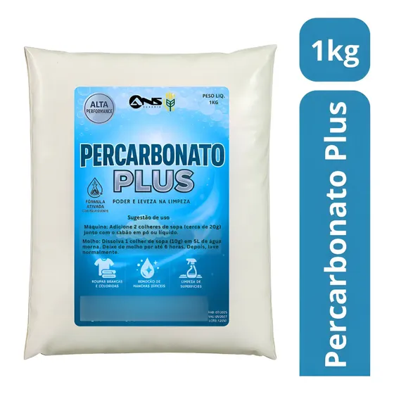 Percabonato De Sódio Plus 1kg Removedor De Manchas Sem Cloro