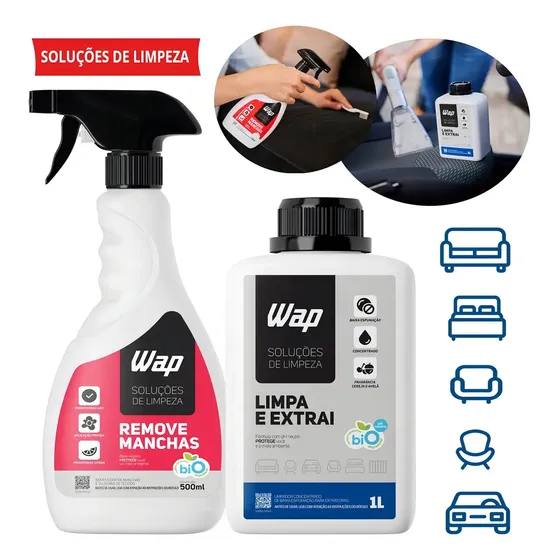 Kit Limpa E Extrai Wap 1 Litro + Remove Manchas 500ml