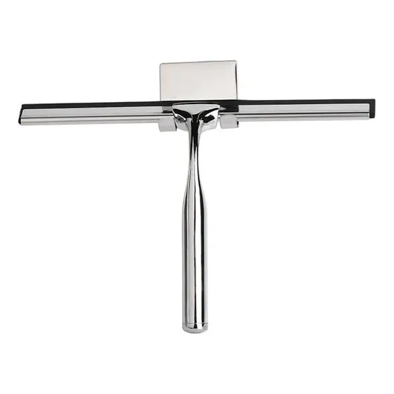 Rodinho Limpador De Vidro Para Banheiro Em Aço Inox