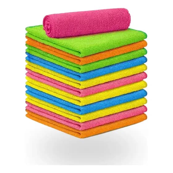 Kit 10 Flanela Microfibra Pano Toalha Multiuso Limpa Pia