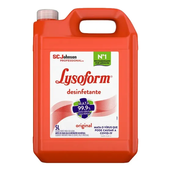 Desinfetante 5L Lysoform Líquido Original Desinfetante Casa para Limpeza Pesada