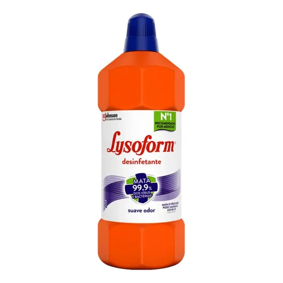 Desinfetante Lysoform Líquido Suave Odor Limpeza Pesada e Eficiente 1L