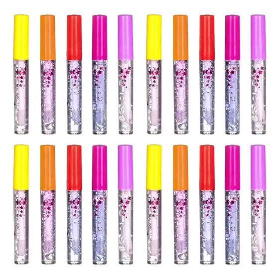Kit 20 Gloss Labial Incolor Bella Femme Brilho Tutti-Frutti Hidratação