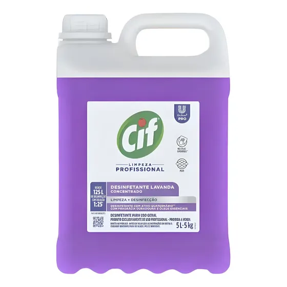 Limpador Desinfetante Cif Omo Lavanda Perfumado Multiuso 5l