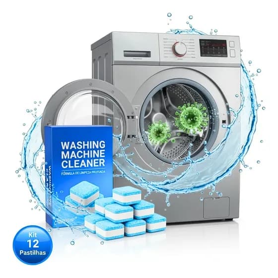 Pastilha Tablete Limpeza Máquina Lavar Roupa Louça Kit 12 Un