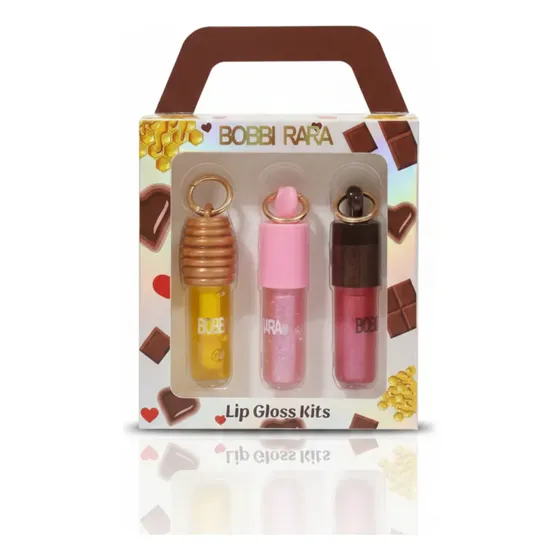 Kit 3 Lip Gloss Bobbi Rara Brilho Labial Colecionável Pocket