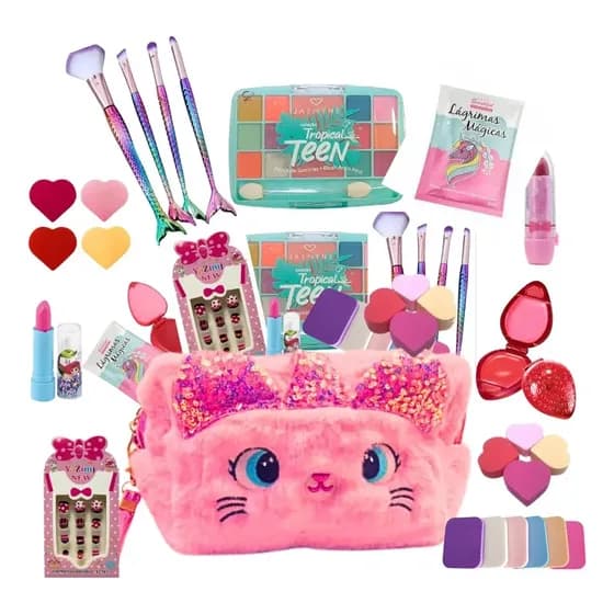 Conjunto De Maquiagem E Skin Care Infantil Blogueirinha