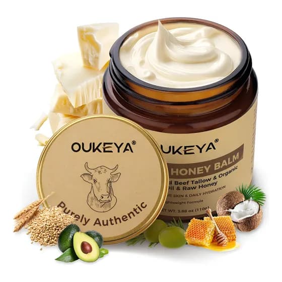 Oukeya Bálsamo Tallow & Mel Orgânico 110g | Hidratante/leve